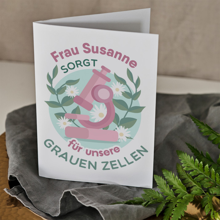 Sorgt für graue Zellen - Glückwünschkarte