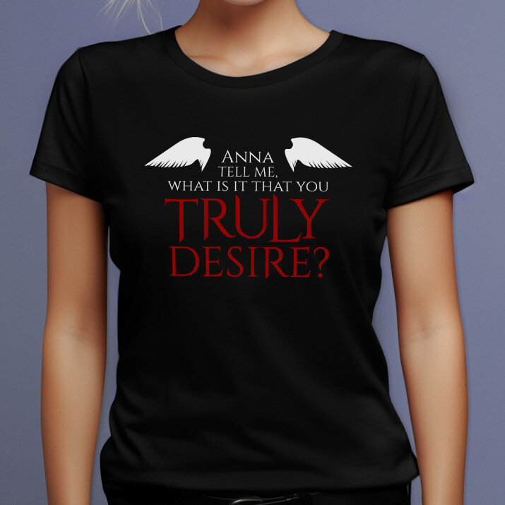 Desire - Schwarzes T-Shirt für Damen