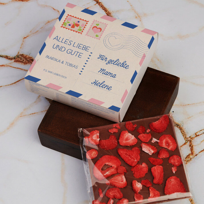 Für geliebte mama - Schokolade mit Erdbeeren