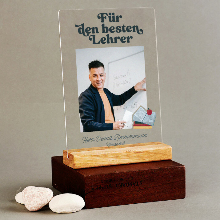 Für den besten Lehrer - Druck auf Acrylglas