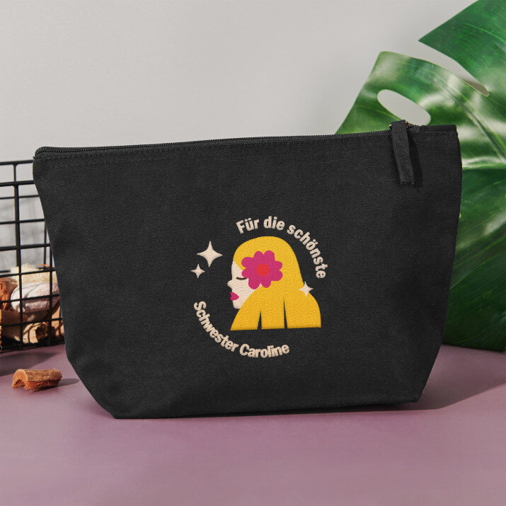 Für die schönste schwester - Dunkelblaue Kosmetiktasche