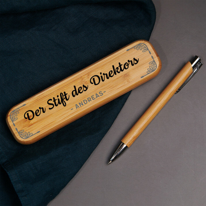 Stift des direktors - Kugelschreiber im Holzetui