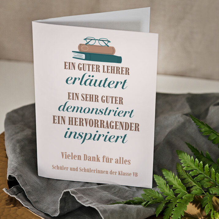 Ein guter Lehrer - Weihnachtskarte