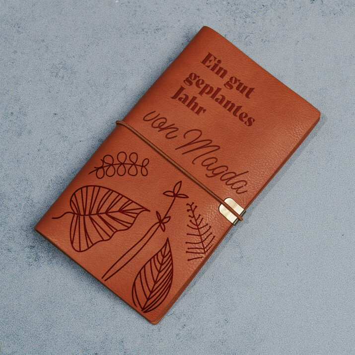 Gut geplantes jahr - Retro Notizbuch