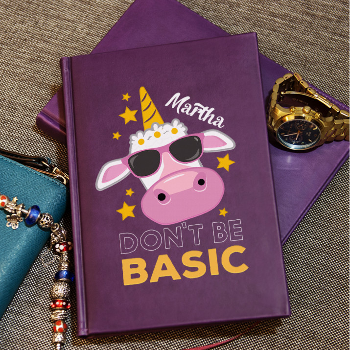 Don`t be Basic - Notizbuch A5 mit Aufdruck