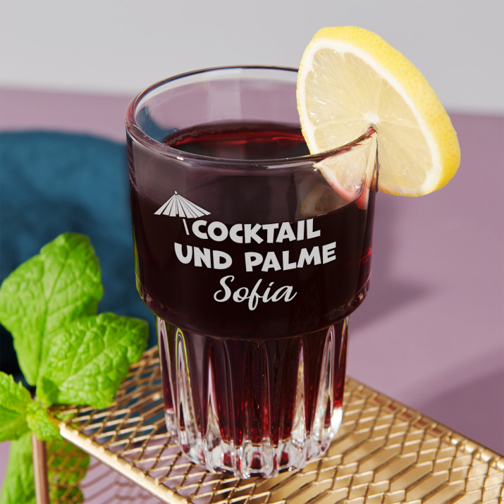 Cocktail und Palme - Cocktailglas