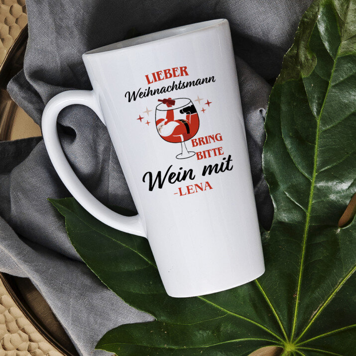 Lieber Weihnachtsmann, bring bitte Wein mit - Tassen