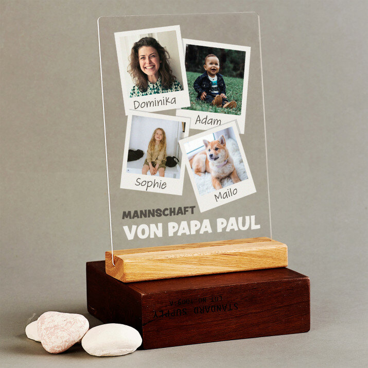 Mannschaft von Papa - Druck auf Acrylglas