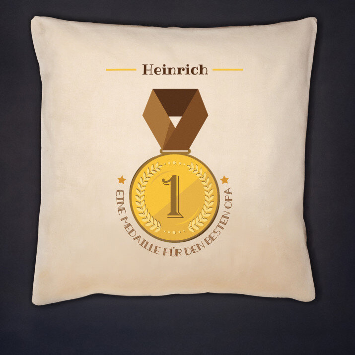 Medaille für Opa - Kissen