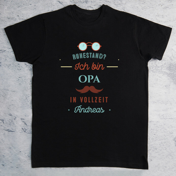 Opa in vollzeit - Schwarzes T-Shirt für Herren