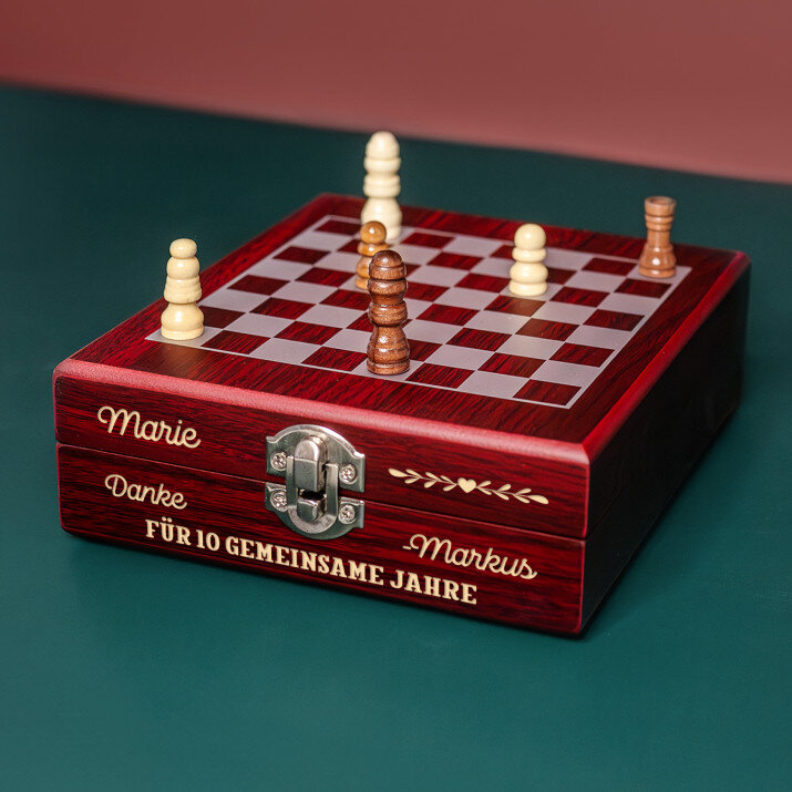 Danke für gemeinsame Jahre - Schach-Weinset