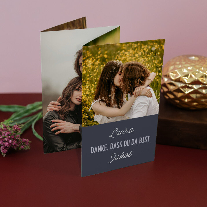 Danke, dass du da bist - Fotos, harmonikaartig gefaltet