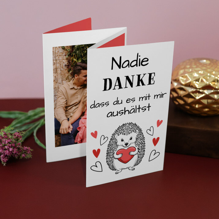 Danke, dass du es mit mir aushältst - Fotos, harmonikaartig gefaltet