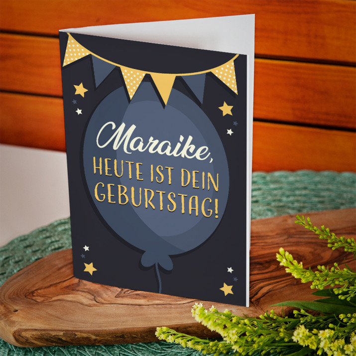 Heute ist dein Geburtstag - Glückwunschkarte - GeschenkSpeziell.de