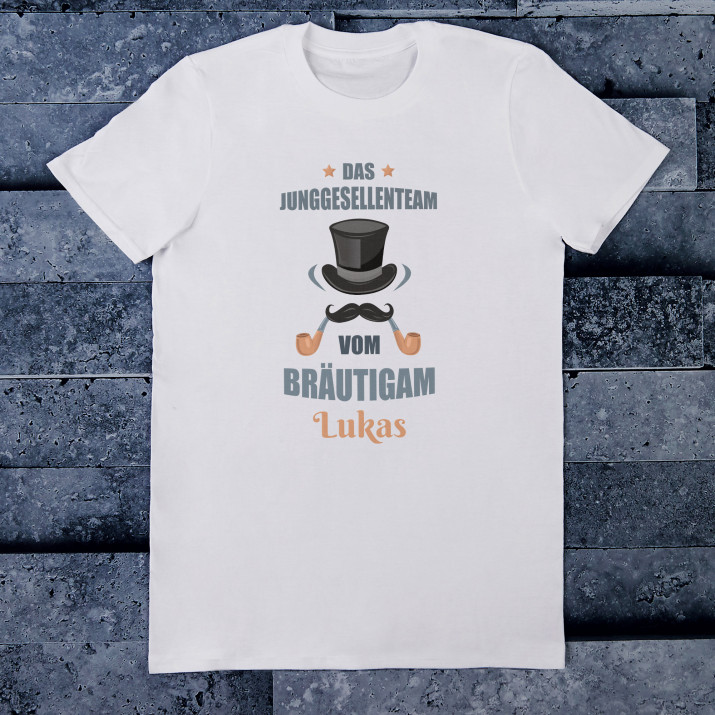 Junggesellenteam - T-Shirt mit Aufdruck für Herren