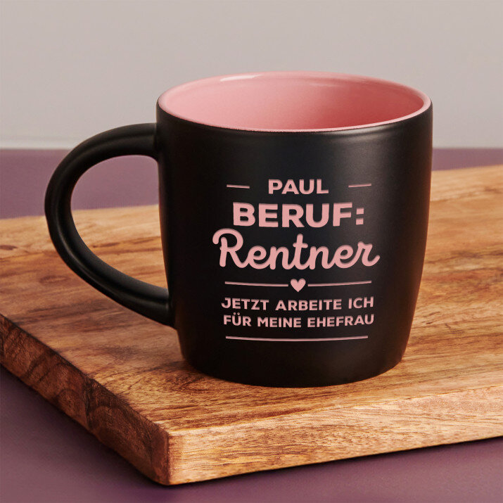 Rentner - Schwarzer keramikbecher Rentner - Schwarzer keramikbecher