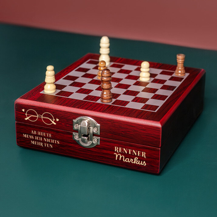Rentner ich muss nichts mehr tun - Schach-Weinset