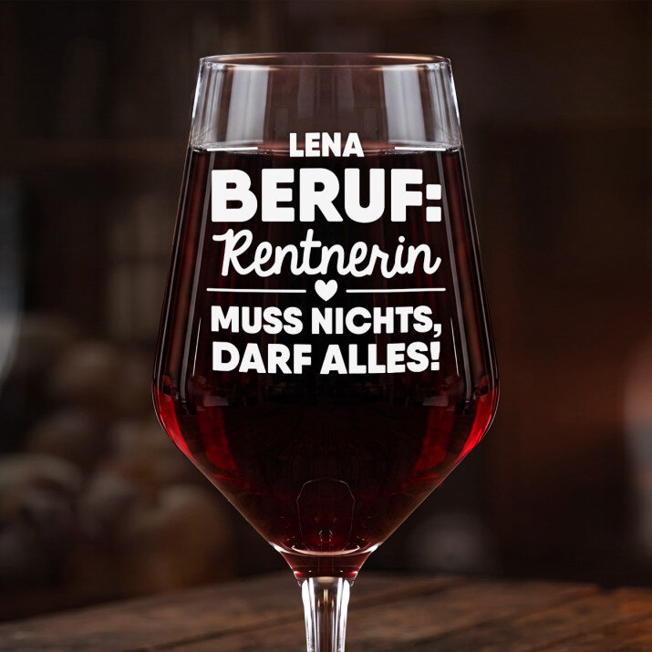 Rentnerin - Großes Weinglas