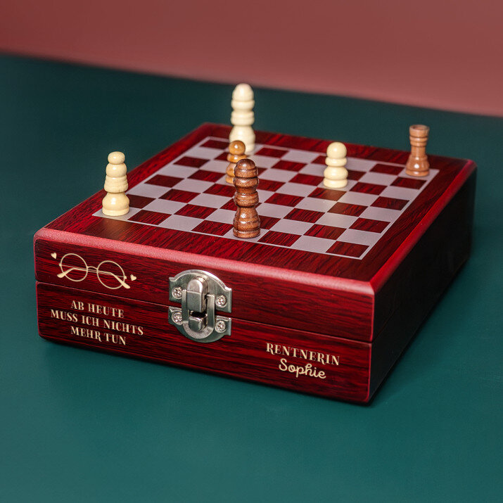 Rentnerin ich muss nichts mehr tun - Schach-Weinset