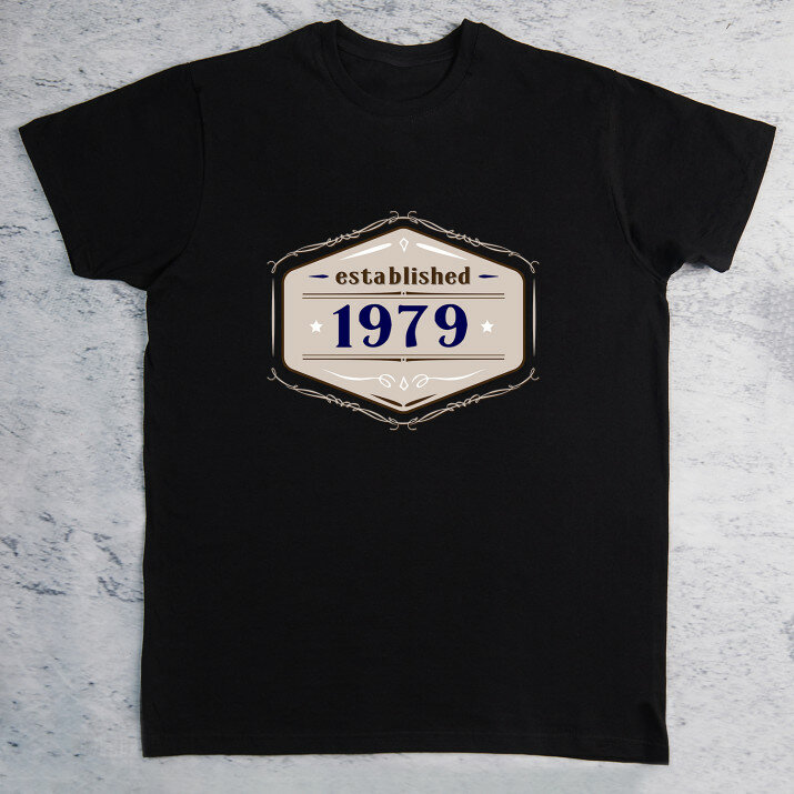 Established - Schwarzes T-Shirt für Herren