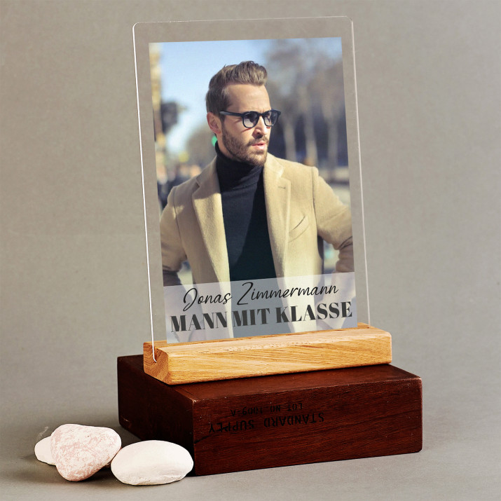 Mann mit Klasse - Druck auf Acrylglas