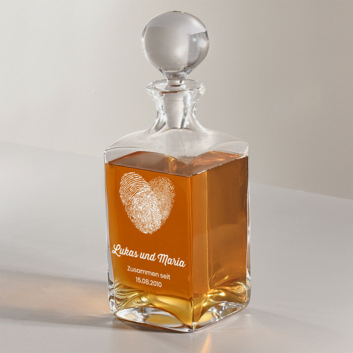 Fingerprints - Whiskykaraffe mit Gravur