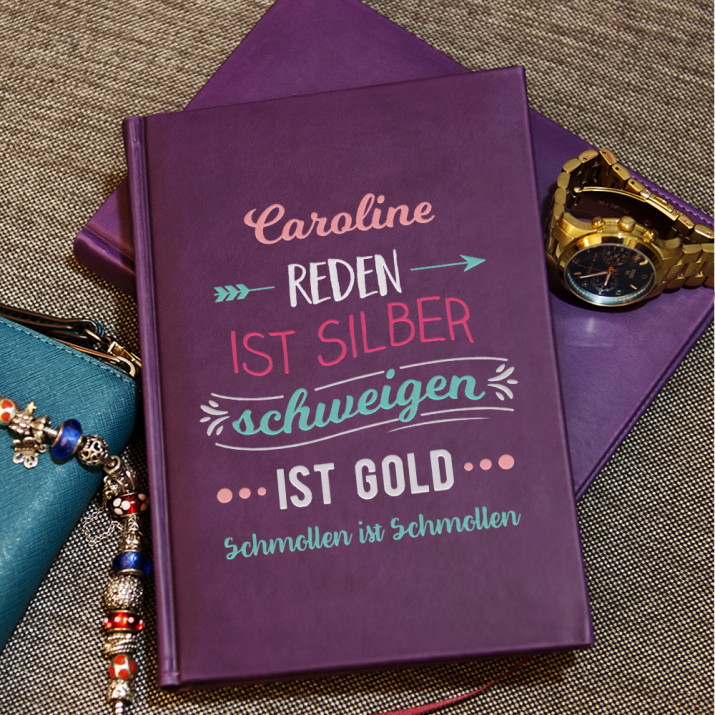 Schmollen ist Schmollen - Notizbuch A5 mit Aufdruck