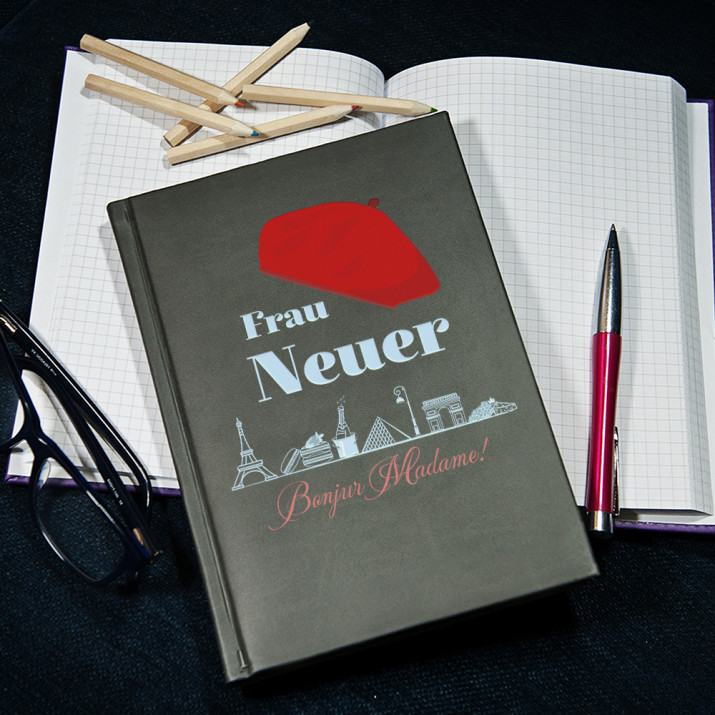 Bonjour Madame - Notizbuch A5 mit Aufdruck