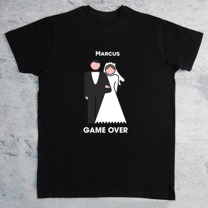 Gameover - Schwarzes T-Shirt für Herren