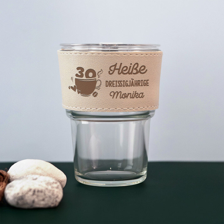 Heiße dreißigjährige - Glasbecher