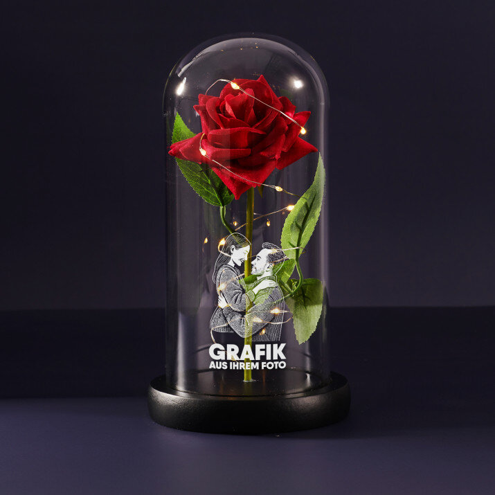 Grafik aus Ihrem Foto - Ewige Rose Im Glas