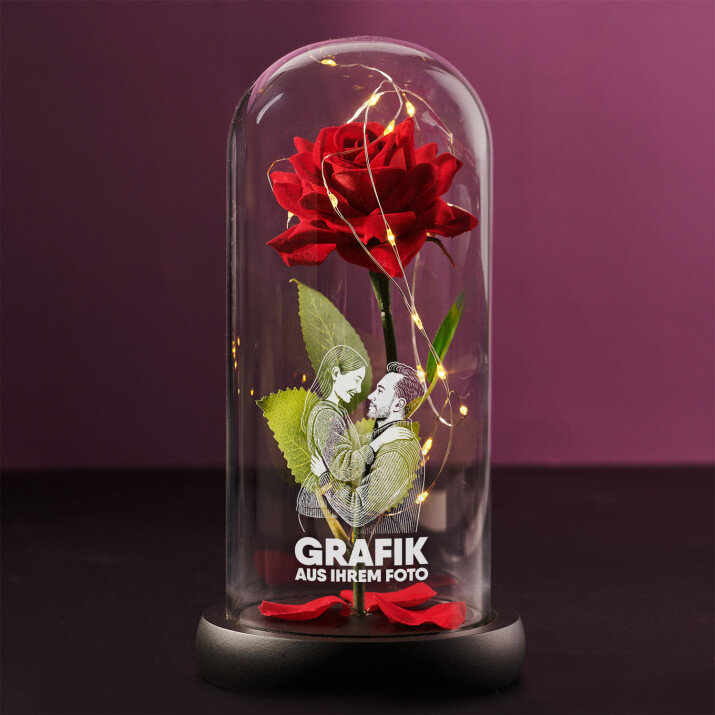 Grafik aus Ihrem Foto - Ewige Rose Im Glas