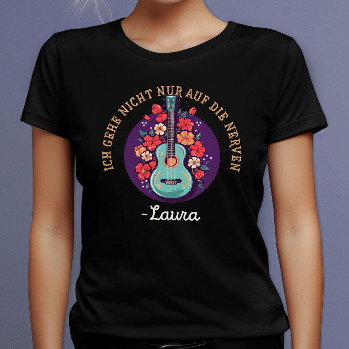 Ich gehe nicht nur auf die nerven - Schwarzes T-Shirt für Damen