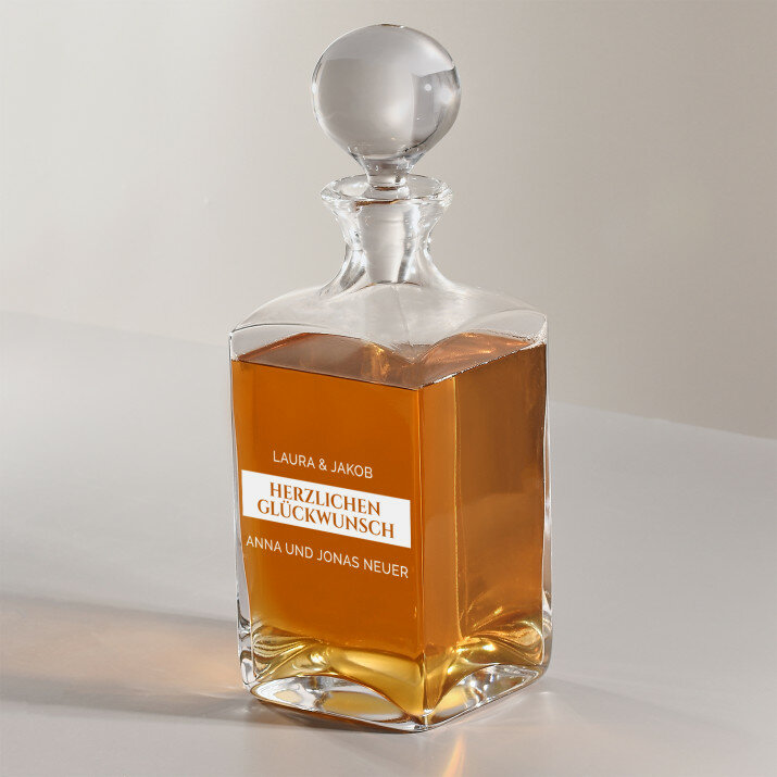 Herzlichen Glückwunsch - Whiskykaraffe mit Gravur