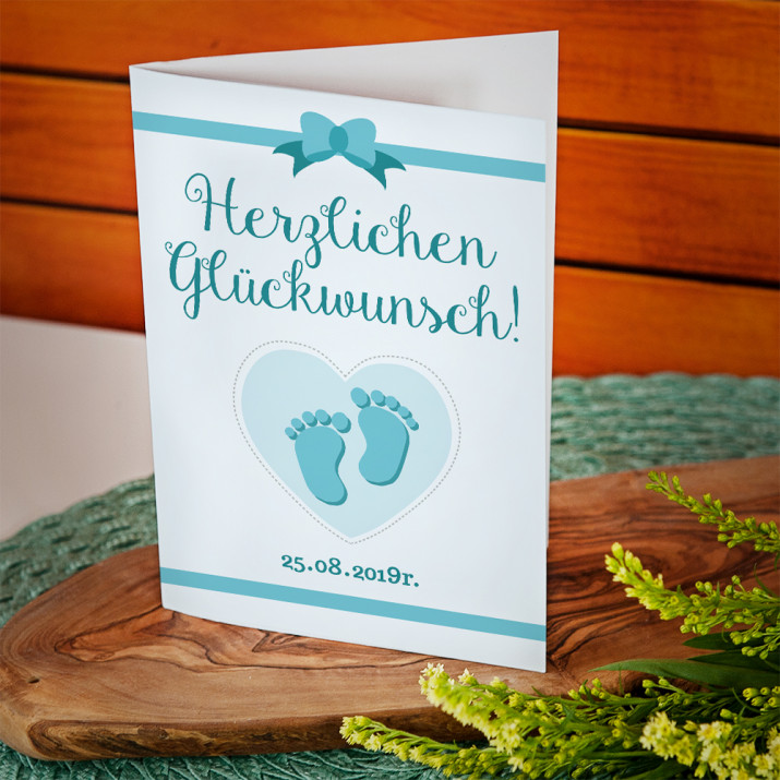 Glückswunsch Geburt - Junge - Glückswunschkarte