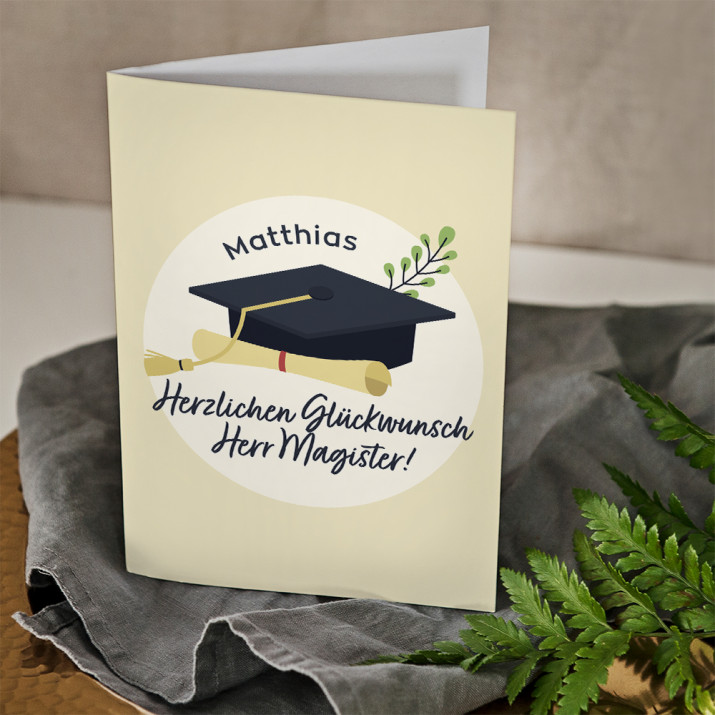 Herzlichen Glückwunsch Magister - Glückwunschkarte