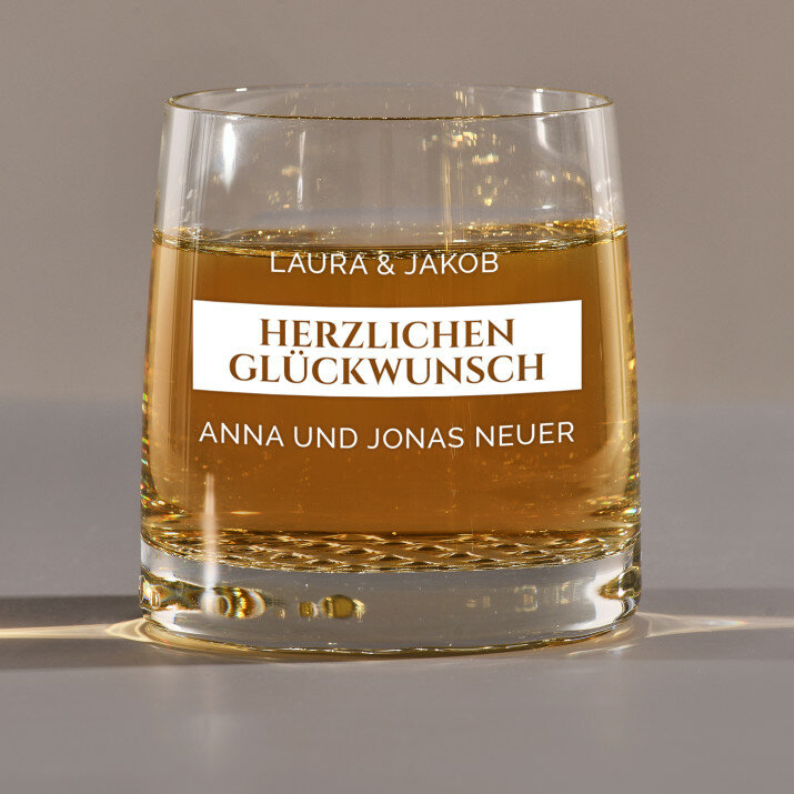 Herzlichen Glückwunsch - Whiskyglas