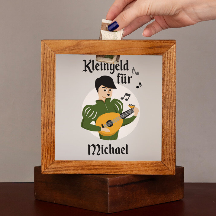 Kleingeld - Holzspardose