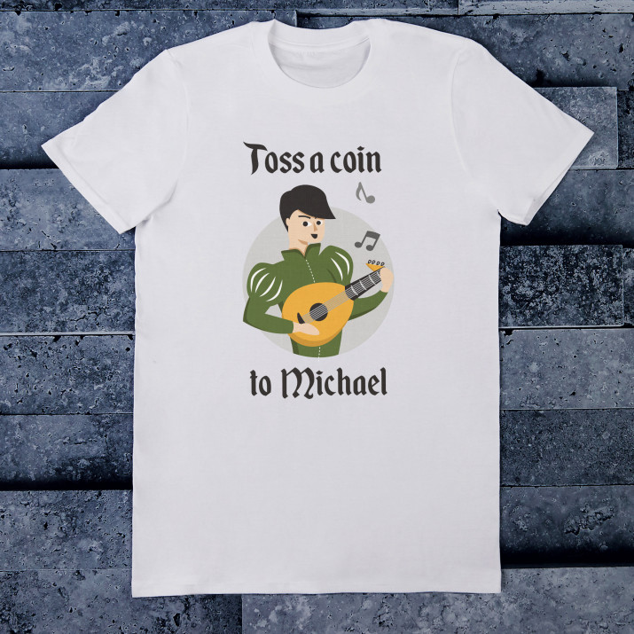 Toss a coin - T-Shirt mit Aufdruck für Herren