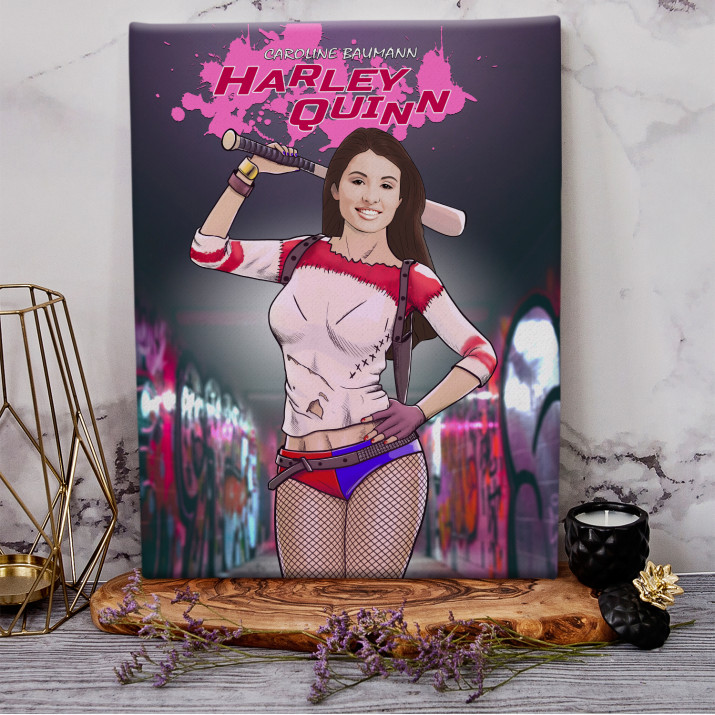 Harley Quinn - Leinwandbild aus Ihrem Foto