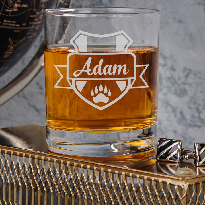 Wappen + Name - Whiskyglas
