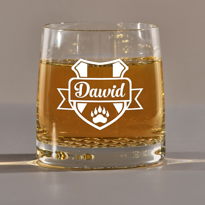 Wappen + Name - Whiskyglas