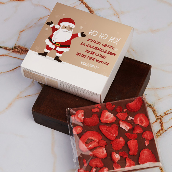Ho ho ho - Schokolade mit Erdbeeren