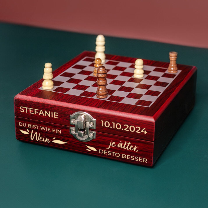 je älter, desto besser - Schach-Weinset