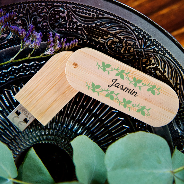 Name Blumen - USB-Stick mit Aufdruck