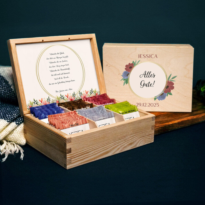 Namenstag Blumen - Teebox