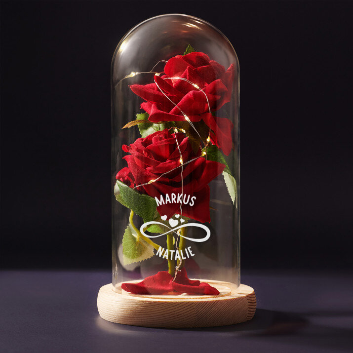 Namen Unendlichkeit - Ewige Rose Im Glas