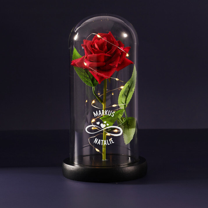 Namen Unendlichkeit - Ewige Rose Im Glas