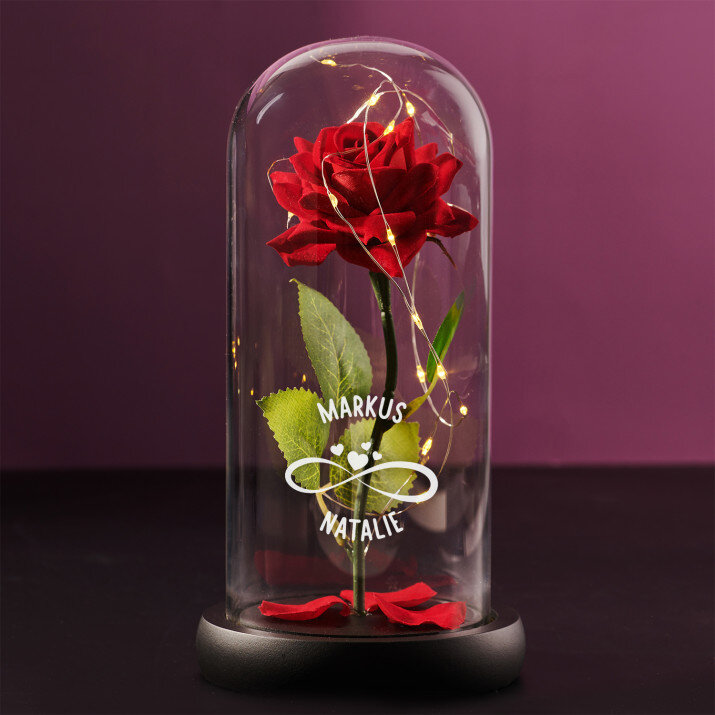 Namen Unendlichkeit - Ewige Rose Im Glas Namen Unendlichkeit - Ewige Rose Im Glas