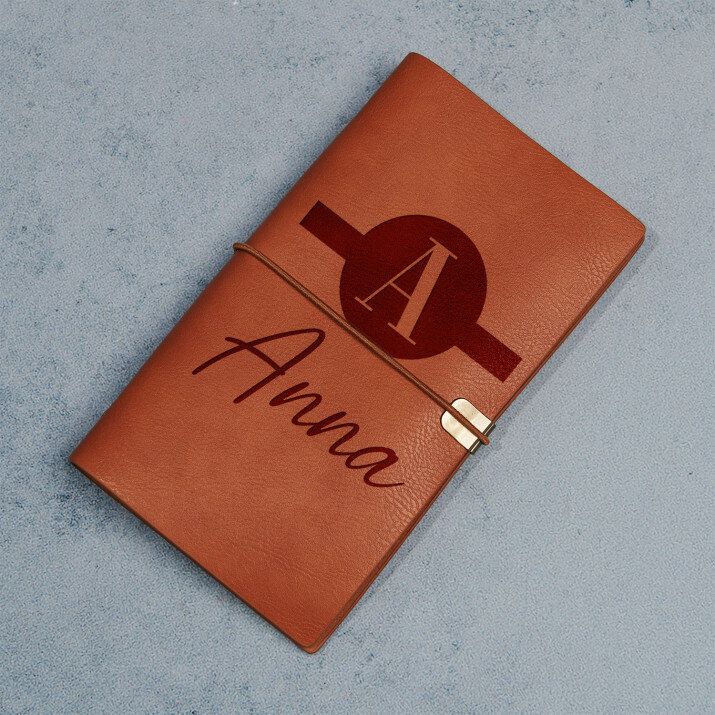 Initiale name 2 - Retro Notizbuch